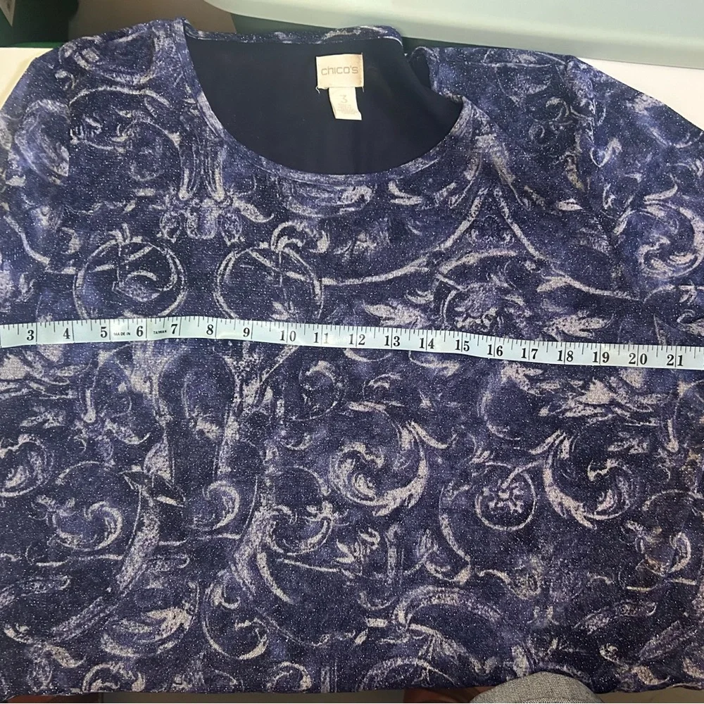 Chico’s Metallic Top - Picture 6 of 7